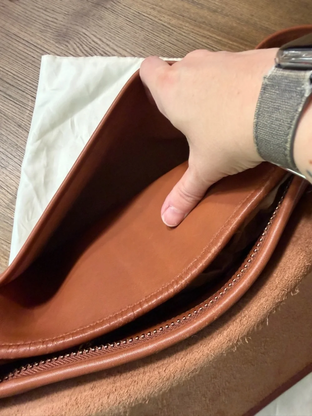 Coach Tan/Brown Leather Crossbody Bag - Picture 10 of 15